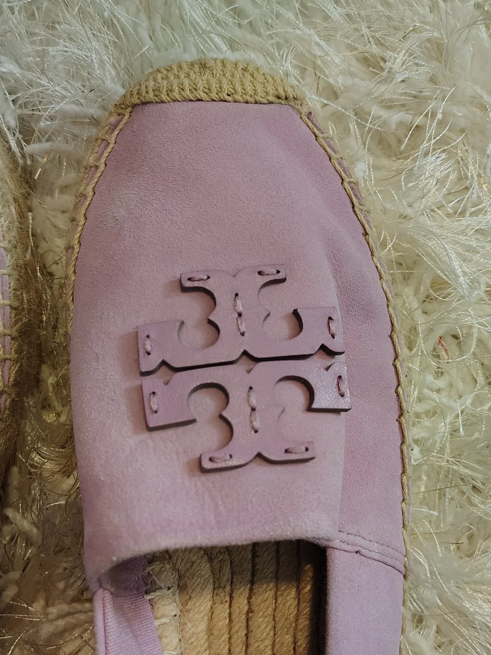 Tory Burch Mauve Logo Espadrille Slip-Ons